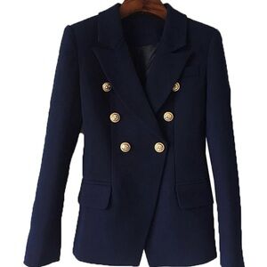 Zara navy blazer with gold buttons